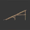 Industrial Equipment Heavy Duty Wooden Ramp With Sturdy Planks And Supportive Frame