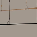 Modern Linear Hanging Pendant Lights With Metal Frame And Illuminated Design