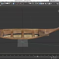 Vintage Traditional Handcrafted Wooden Boat With Classic Design And Carved Details