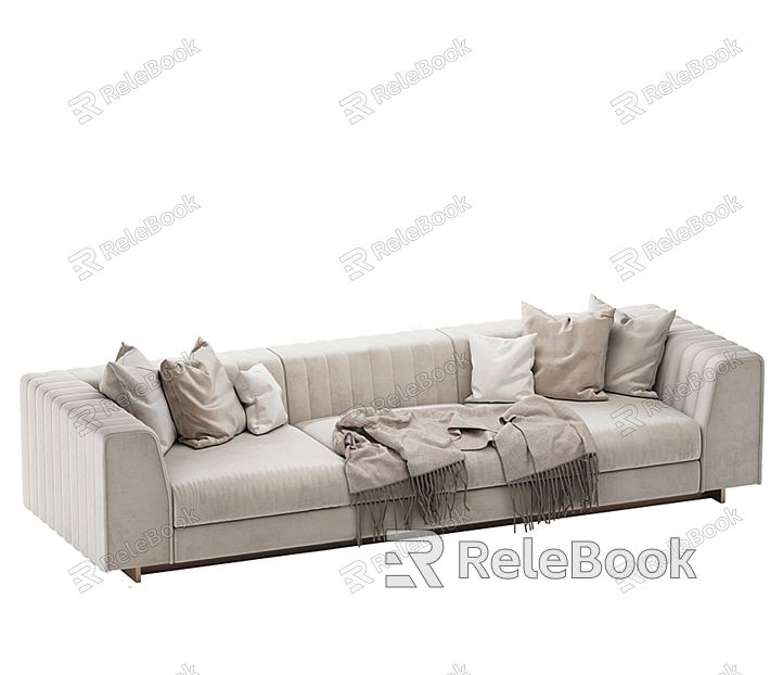 Modern three-seat sofa multiplayer sofa model