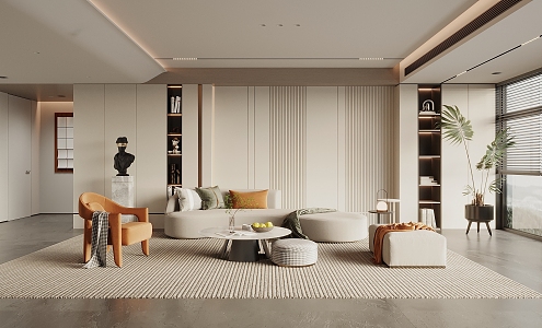 modern living room 3d model