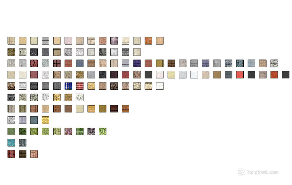 Garden Ornaments Design With Various Color Samples And Decorative Elements 3d model