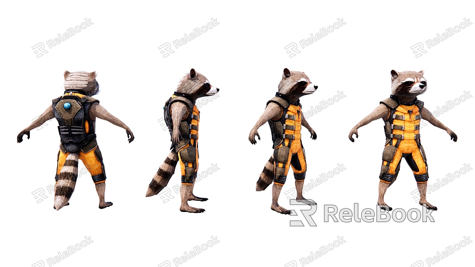 Modern Anime Character Rocket Raccoon model