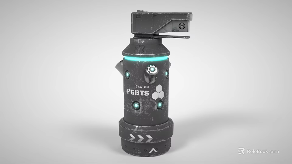 Smart Machine With Black Design Green Ring PBBTS Logo Control Buttons And Indicator Arrows 3d model