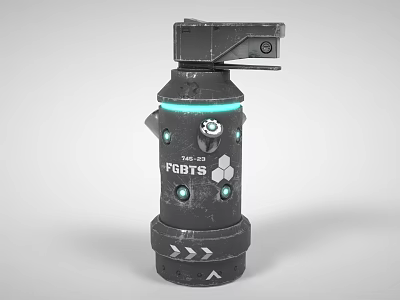 Technology grenade 3d model