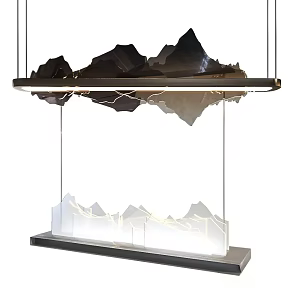 Modern new Chinese chandelier 3d model