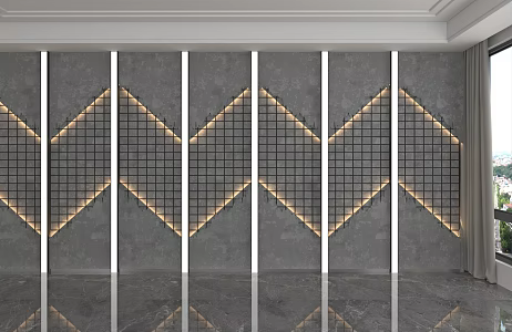 Modern background wall 3d model