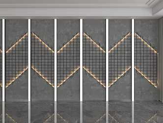 Modern background wall 3d model