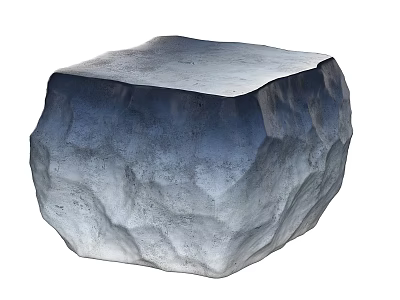 Natural Stone And Wood Decorative Piece With Handcrafted Texture Design Style 3d model