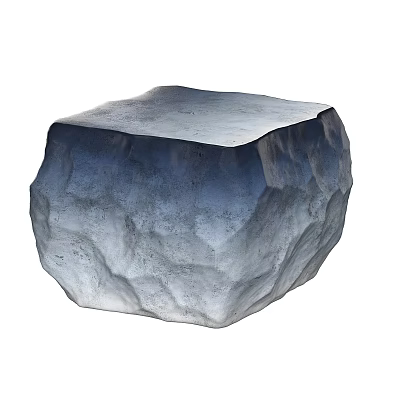 Natural Stone And Wood Decorative Piece With Handcrafted Texture Design Style 3d model