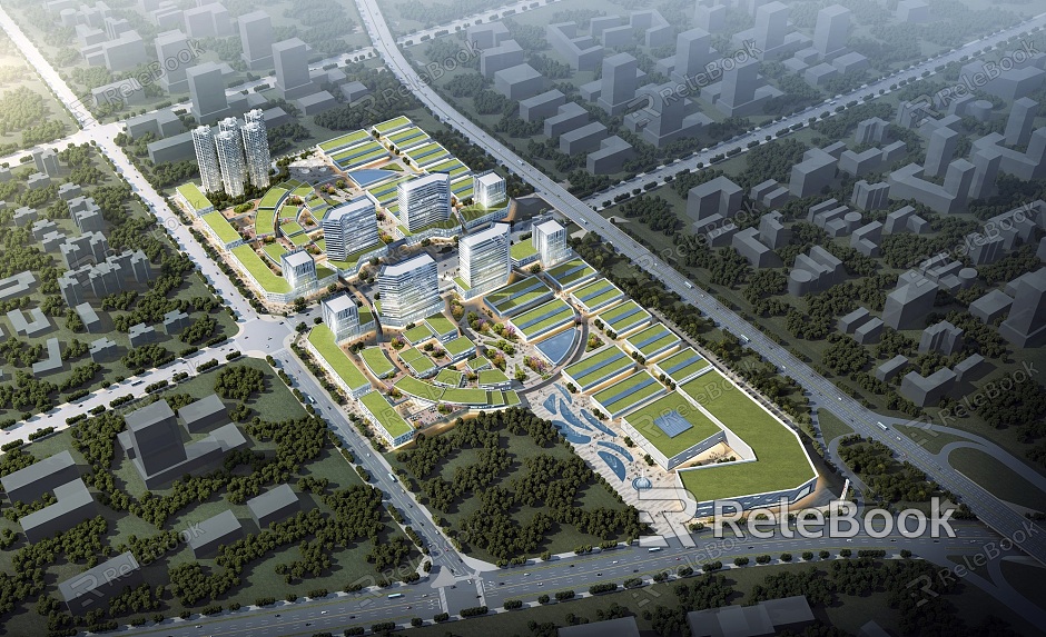 Modern Industrial Park Industrial Park Plant Logistics Park model