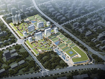 Modern Industrial Park Industrial Park Plant Logistics Park model