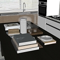 Modern Table Ornaments Combination Books Wine Kettle 3d model