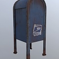 Modern Old Mailbox Modern Realistic Equipment Mailbox Old Public Facilities 3d model