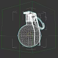 Green ELDM47 Military Grenade With Metal Pull Ring And 1987 Marking