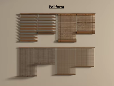 Poliform Curtains and Blinds Collection with Various Woven Modern Design Styles 3d model