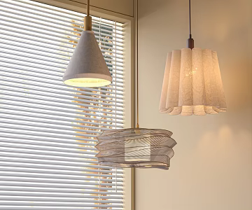 Quiet wind small chandelier 3d model