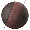 Textured Sphere Component With Various Brick Patterns In Gray Red And Brown Tones 3d model