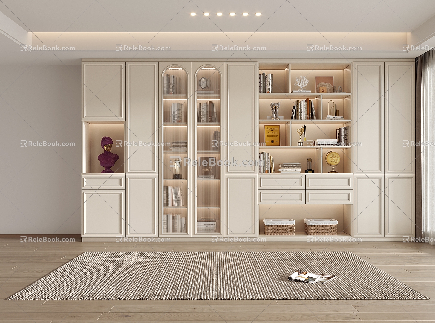 French Bookcase 3d model