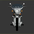 Orange and Silver Motorcycle with Black Seat Metallic Parts and Windshield on Reflective Surface