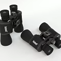 Two Bushnell Binoculars On White Background