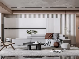 Modern sofa coffee table combination 3d model