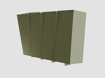 Light Green Entryway Side Cabinet Featuring Sleek Design And Ample Storage Space 3d model