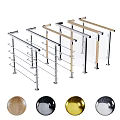 Durable Metal Fence Structure With Wooden Rails Installation Hardware And Color Options