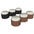 Middle Ancient Style Sofa Stool Low Stool Bench 3d model