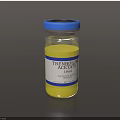 Medical Device Glass Vial With Blue Cap Yellow Liquid 10ml Label