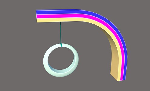 Modern Swing Rainbow Moon Swing 3d model