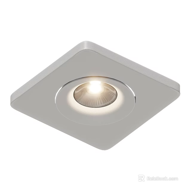 Square Modern Ceiling Light With Illuminated Feature 3d model 
