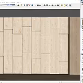 Modern Background Wall Design With Geometric Wooden Panels And Warm Lighting