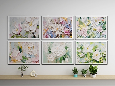 Oil painting decorative painting flower abstract painting advertising photo frame photo wall background painting propaganda painting art painting model