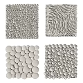 Different Styles Of Textured Decorative Wall Panels With Circular Patterns