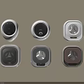 Various Design Washing Machines With Round Square Shapes White Dark Gray Display Screens And Buttons