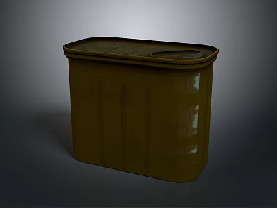Practical Rectangular Brown Food Storage Container With Textured Surface And Lid 3d model