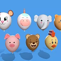 Daily Life Cute Animal Shaped Balloons With Mouse Unicorn Elephant Cat Pig Bear Chicken