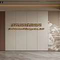 Song style front desk background wall simple background wall front desk reception area background wall company front desk background wall 3d model