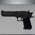 Modern Metal Pistol With Textured Grip And Sleek Body On Reflective Surface