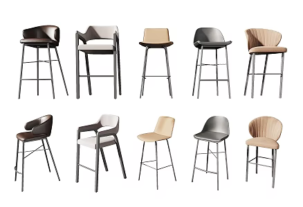 Modern Bar Chair 3d model