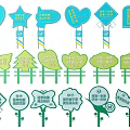 Diverse Shaped Colorful Outdoor Signboards For Park Direction And Information
