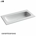 White Rectangular Ceramic Washbasin With Sleek Modern Design For Bathroom