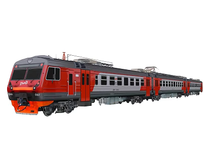 Modern train transportation High-speed rail 3d model
