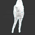 Game Character With Black Top Dark Pants And Boots Standing On Gray Background
