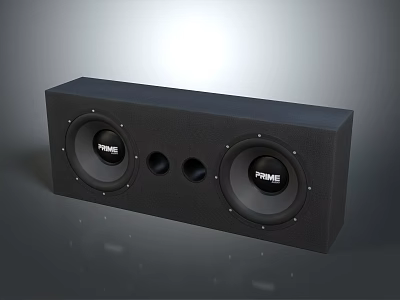 Premium Black PRIME Home Audio Speaker System With Dual Speakers And Ports 3d model
