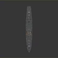 Detailed 3D Model of Large Water Vessel With Masts Chimneys and Deck Equipment