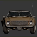 Vintage Bronze Classic Car With Black Hardtop And Shiny Exterior Design