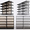 Modern Metal Display Shelves With Mesh Layers And Multiple Color Options For Retail Use