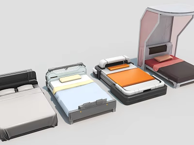 Space Bed Mechanical Bed Industrial Hard Surface 3d model Space Bed Mechanical Bed Industrial Hard Surface 3d model